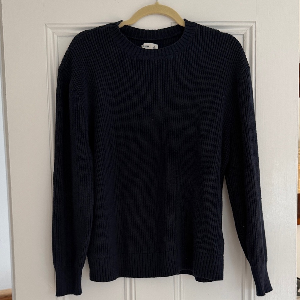 Hollister Cotton Oversized Sweater Navy